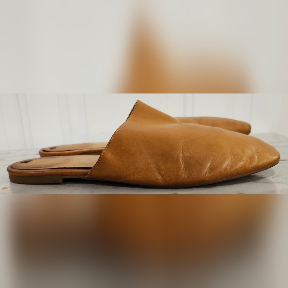 Madewell The Core brown leather mule flats women's size 9.5 - Picture 3 of 7